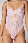 NastyGal Heart Embroidered Underwire Lingerie Bodysuit thumbnail 2