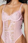 NastyGal Heart Embroidered Underwire Lingerie Bodysuit thumbnail 3