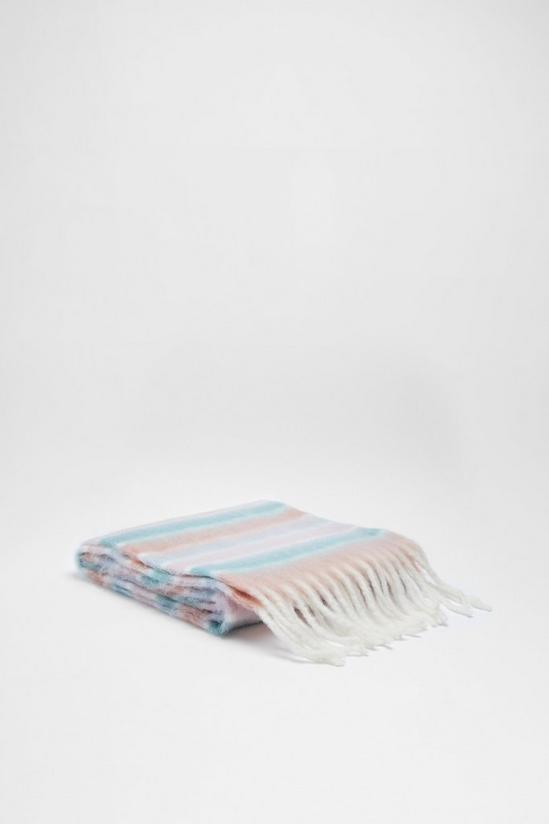 NastyGal Pastel Blanket Stripe Scarf 3