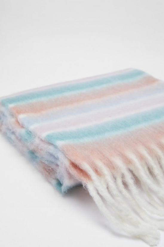 NastyGal Pastel Blanket Stripe Scarf 4