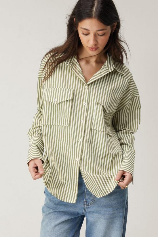 NastyGal Stripe Split Back Oversized Tailored Shirt 3