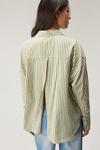 NastyGal Stripe Split Back Oversized Tailored Shirt thumbnail 4