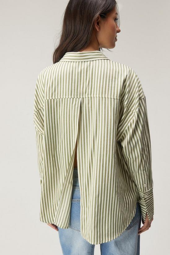 NastyGal Stripe Split Back Oversized Tailored Shirt 4