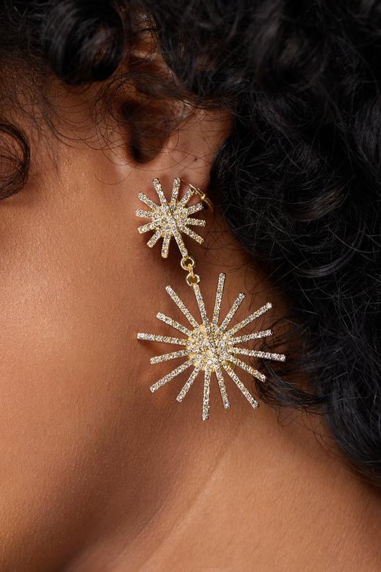 NastyGal Sun Diamante Drop Earrings 1