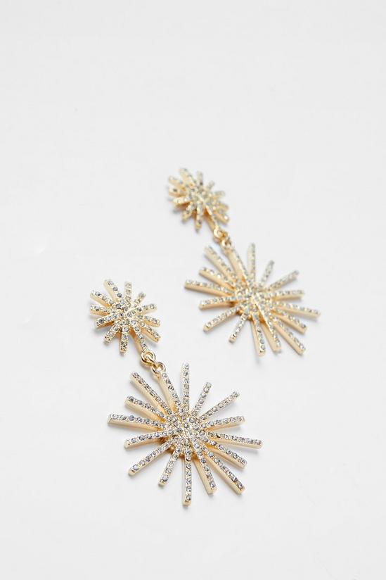 NastyGal Sun Diamante Drop Earrings 4