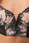 NastyGal Floral Embroidered V Wire Corset Lingerie Set thumbnail 5