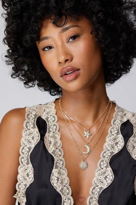NastyGal Star And Moon Layered Necklace 1