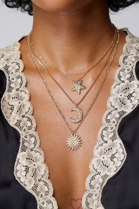NastyGal Star And Moon Layered Necklace 2