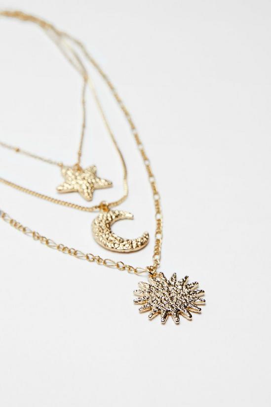 NastyGal Star And Moon Layered Necklace 4