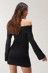 NastyGal Premium Slinky Fold Over Bardot Mini Dress thumbnail 4