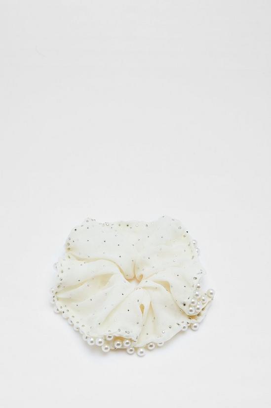 NastyGal Embellished Pearl Scrunchie 3