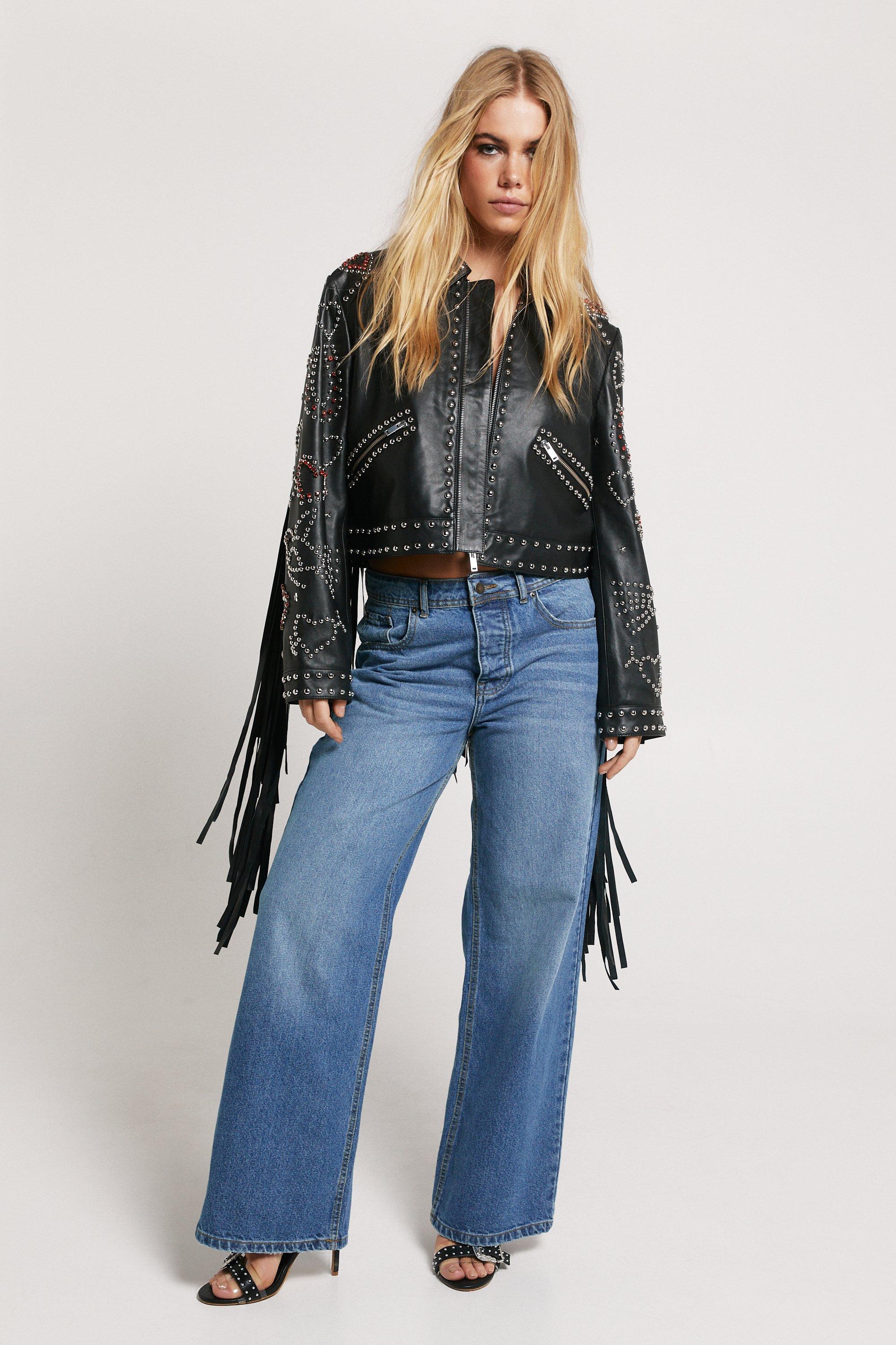 Boohoo fringe jacket best sale