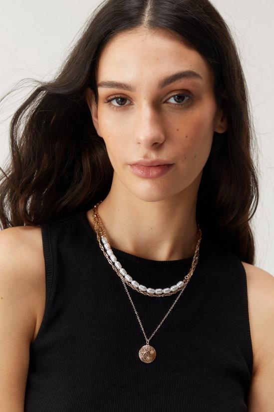NastyGal Pearl Chain Layered Necklace 2