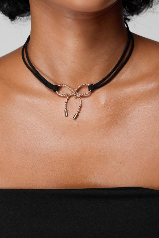 NastyGal Bow Rope Necklace 1