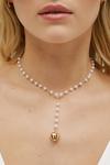 NastyGal Pearl Heart Droplet Necklace thumbnail 1