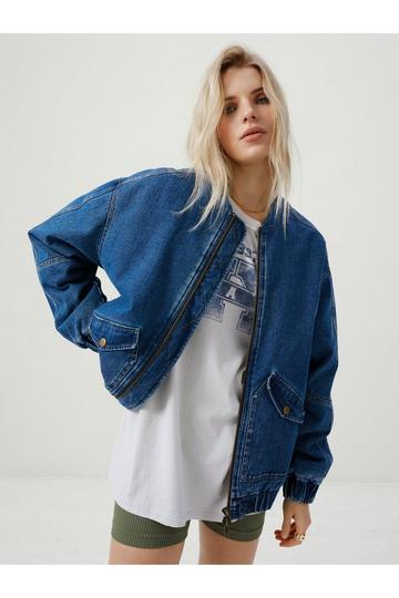 The Denim Bomber Jacket authentic midwash