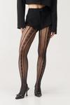 NastyGal Floral Stripe Patterned Tights thumbnail 1