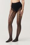 NastyGal Floral Stripe Patterned Tights thumbnail 2