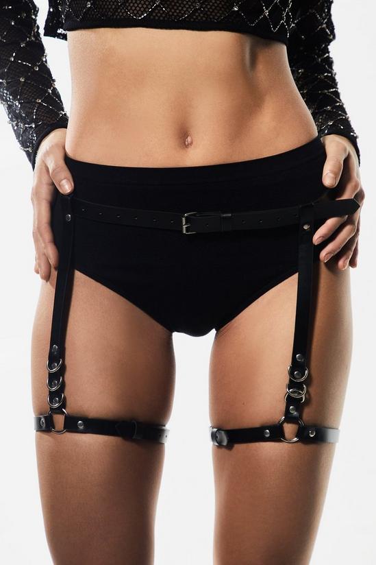 NastyGal Faux Leather Leg Harness 1