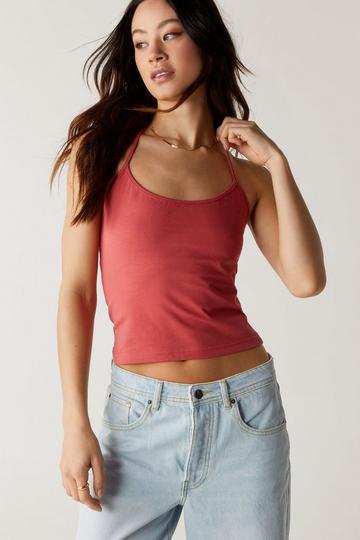 Jersey Halter Top red