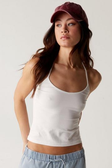 Jersey Halter Top white