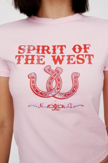 Spirit Of The West Graphic Baby T-shirt pink