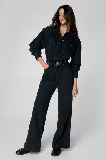 The Denim Boilersuit washed black