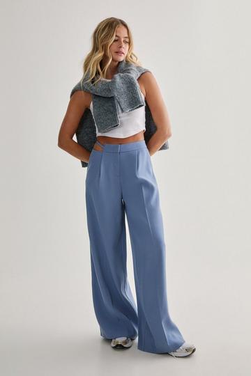 Tailored Cut Out Detail Trouser blue