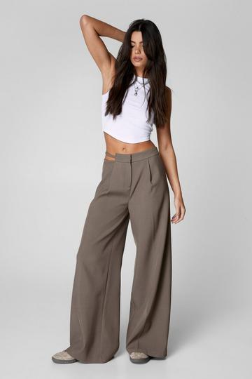 Tailored Cut Out Detail Trouser mink