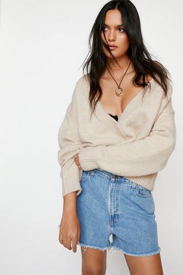 Cropped Cardigan ecru