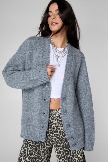 Boyfriend Cardigan grey marl