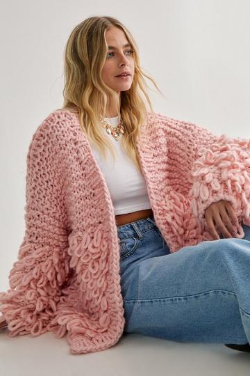 Extreme Loopy Cardigan pink