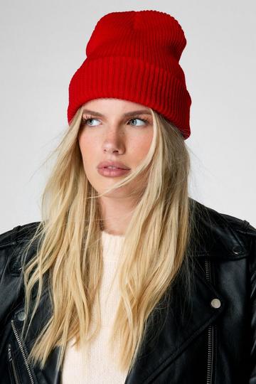 Knitted Beanie red