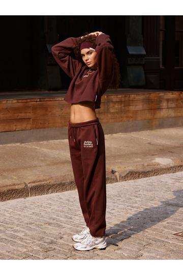 Active Society Cuffed Jogger aubergine