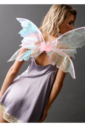 Translucent Metallic Fairy Wings pink