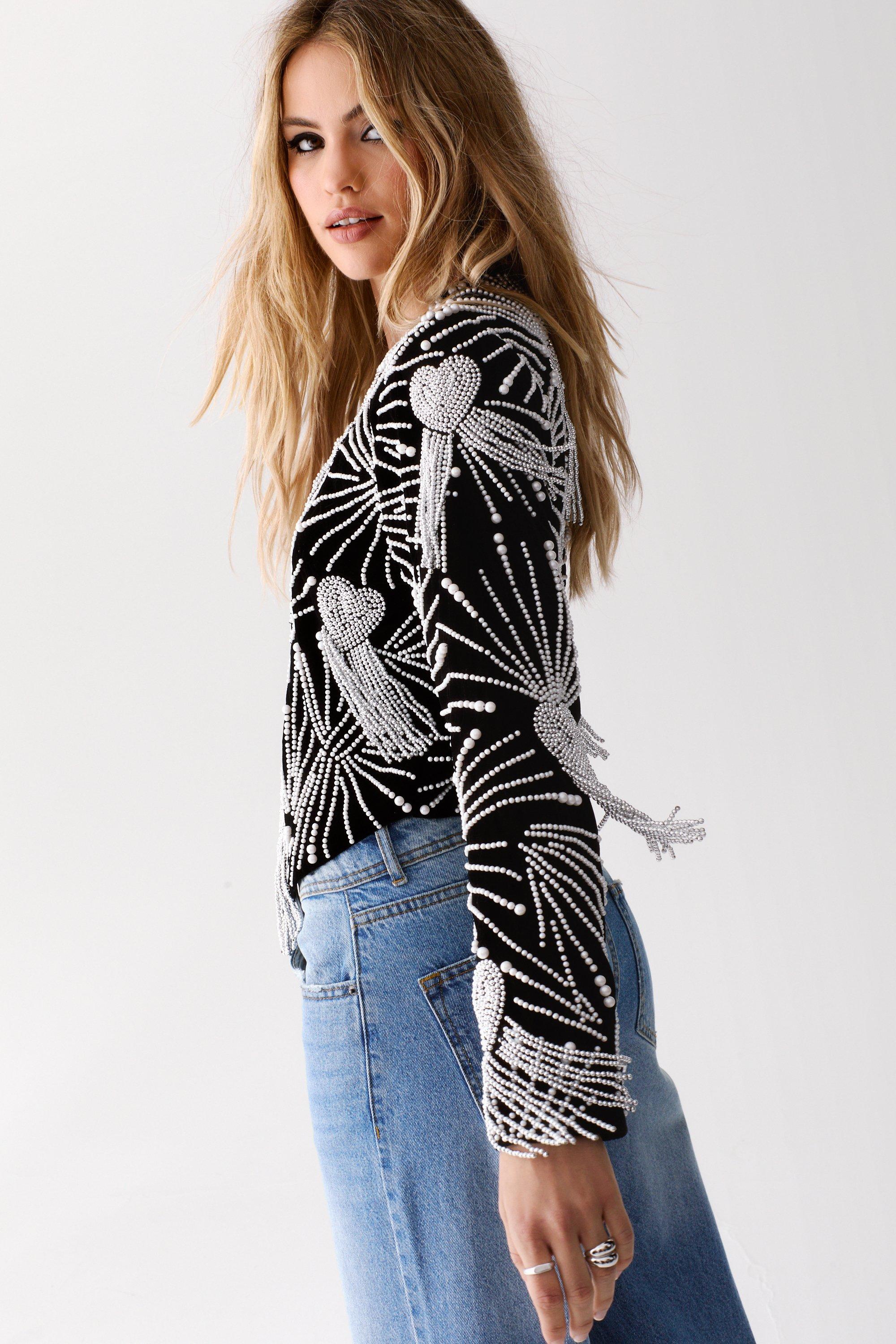 Velvet heart jacket top