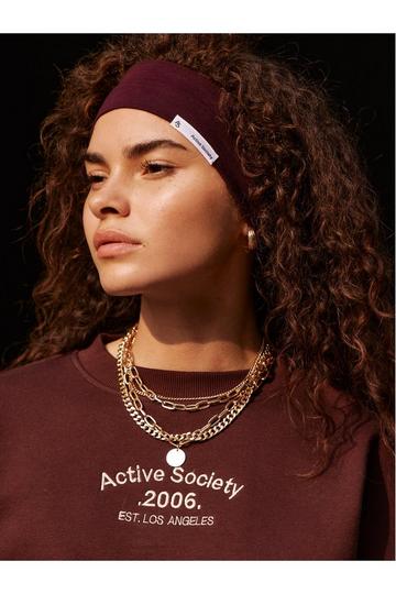 Active Society Jersey Headband aubergine