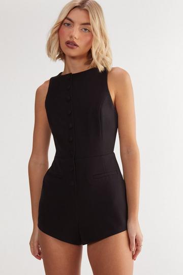 Essentials Tailored Playsuit black