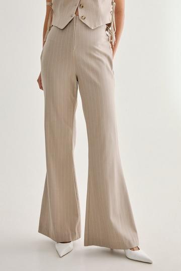 Pinstripe Tailored Tie Side Trouser neutral