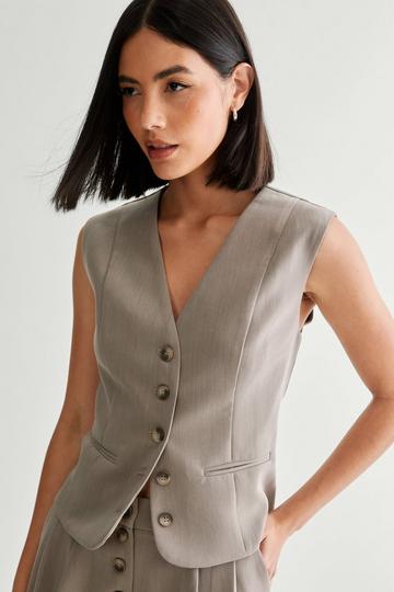 Premium Tailored Vest taupe