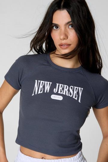 New Jersey Graphic Print Baby T-Shirt blue