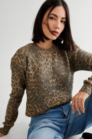 Leopard Crewneck Jumper leopard