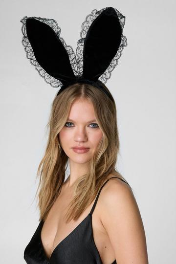 Lace Bunny Ears black