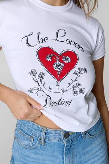 The Lovers Destiny Graphic Baby T-Shirt white