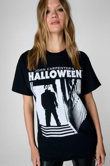 Halloween Graphic Oversized T-Shirt black