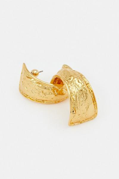KarenMillen gold Gold Plated Chunky Hoop Earrings