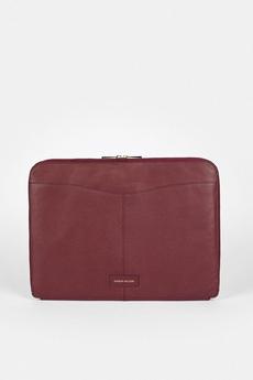 KarenMillen burgundy Leather Laptop Case