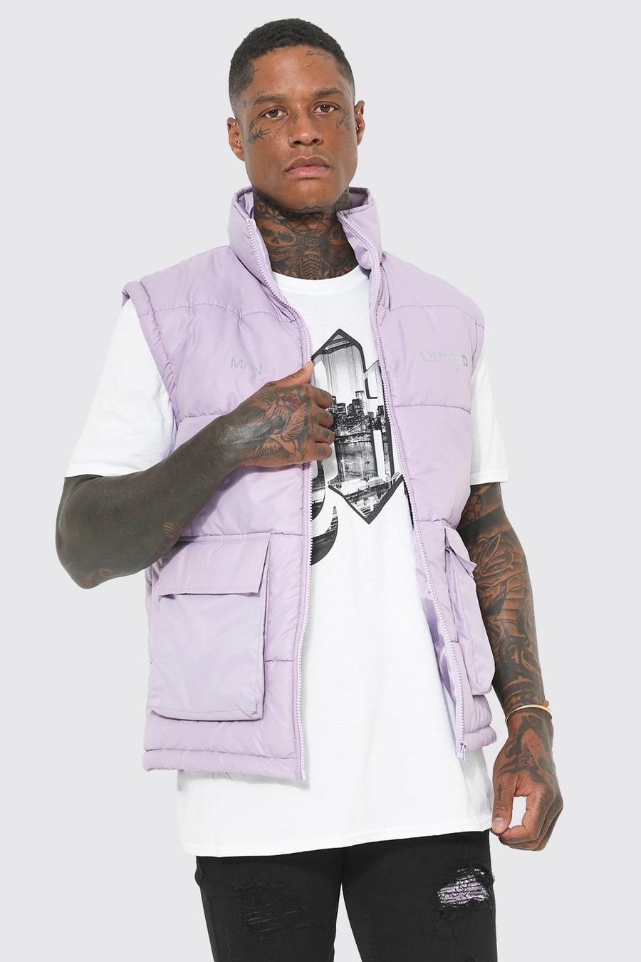Lilac Limited Neutrals Puffer Gilet image number 1