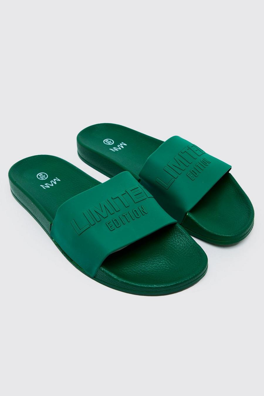 Green Limited Slippers Met Reliëf image number 1