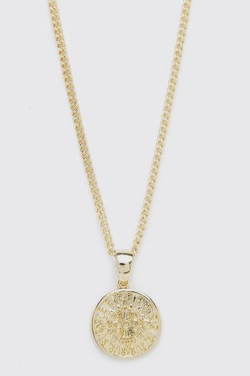 Gold Coin Pendant gold